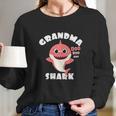 Grandma Shark Gift Shark Baby Cute Design Family Women Long Sleeve Tshirt