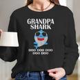 Grandpa Shark Doo Doo Fathers Day Grandpa Christmas Women Long Sleeve Tshirt