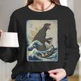 The Great Godzilla Off Kanagawa Funny Women Long Sleeve Tshirt