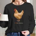 I Heart Love My Chickens Buff Orpington Hen Women Long Sleeve Tshirt