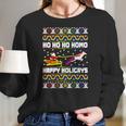 Ho Ho Ho Homo Happy Holigays Ugly Christmas Women Long Sleeve Tshirt