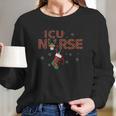 Intensive Care Unit Icu Nurse Christmas Plaid Pattern Gift Women Long Sleeve Tshirt