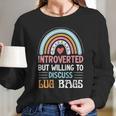 Introverted But Willing To Discuss Lug Bags Rainbow Women Long Sleeve Tshirt