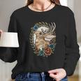 Jackalope With Flowers Women Long Sleeve Tshirt