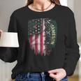 Jameson Irish Whiskey Inside American Flag Women Long Sleeve Tshirt