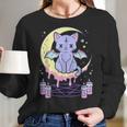 Kawaii Pastel Goth Cute Creepy Black Cat V2 Men Women T-Shirt Graphic Print Casual Unisex Tee Women Long Sleeve Tshirt