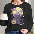 Kawaii Pastel Goth Cute Creepy Halloween Black Cat Witch Hat V2 Men Women T-Shirt Graphic Print Casual Unisex Tee Women Long Sleeve Tshirt