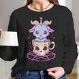 Kawaii Pastel Goth Cute Creepy Pentacle Baphomet Goat V2 Men Women T-Shirt Graphic Print Casual Unisex Tee Women Long Sleeve Tshirt