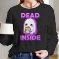 Kawaii Pastel Goth Dead Inside Coffee Lover Otaku Women Long Sleeve Tshirt