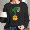 Be Kind Grinch Hand Holding Women Long Sleeve Tshirt