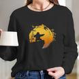 Kung Fu Panda Po Tai Chi Sunset Silhouette Women Long Sleeve Tshirt