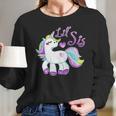 Lil Sis Unicorn Little Sister Infant Creeper Women Long Sleeve Tshirt