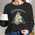 Llama Illuminati Funny Lama Women Long Sleeve Tshirt