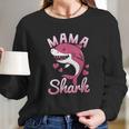 Mama Shark Mommy Shark Lover Family Matching Birthday Women Long Sleeve Tshirt