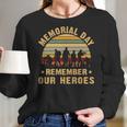 Memorial Day Remember Our Heroes Womens Triblend Scoop Women Long Sleeve Tshirt