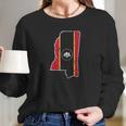 Mississippi New State Flag Weathered Design Southerner Women Long Sleeve Tshirt