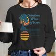 Mixer Catalina Wine Palm And Beach Women Long Sleeve Tshirt