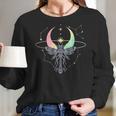 Moon Dragonfly Occult Vaporwave Anime Pagan Pastel Goth Women Long Sleeve Tshirt