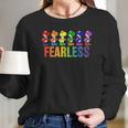 Pride Yoshi Fearless Rainbow Line Up Women Long Sleeve Tshirt