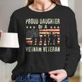 Proud Daughter Of A Vietnam Veteran Dad Gift 2022 Women Long Sleeve Tshirt