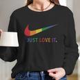 Rainbow Lesbian Gay Pride Lgbt Just Love It Women Long Sleeve Tshirt