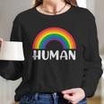 Rainbow Lgbt Pride Homo Lesbian Pride Graphic Design Printed Casual Daily Basic Women Long Sleeve Tshirt