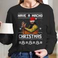 Randy Macho Man Savage Have A Macho Christmas Ugly Women Long Sleeve Tshirt