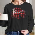 Red Plaid Mama Bear Buffalo Mom Women Long Sleeve Tshirt