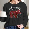 Red Plaid Mommy Bear Matching Buffalo Pajama Women Long Sleeve Tshirt