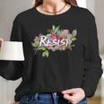 Resist Flower Logo Women Long Sleeve Tshirt