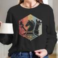 Retro Bishop Horse Rook Funny Chess Gift Idea Women Long Sleeve Tshirt