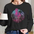 Retro Tropic Flamingo Women Long Sleeve Tshirt