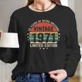 Retro Vintage 1971 50 Year Old 50Th Birthday Gift Mom Dad Women Long Sleeve Tshirt