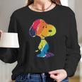 Shirt Rainbow Snoopy Women Long Sleeve Tshirt