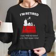 Snoopy Retired Shirt Women Long Sleeve Tshirt