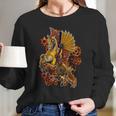 Steampunk Horse Mechanical Gears Pegasus Art Graphic Women Long Sleeve Tshirt