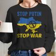 Stop Putin Stop War Stand With Ukraine Free Ukraine Support Men Women T-Shirt Graphic Print Casual Unisex Tee Women Long Sleeve Tshirt