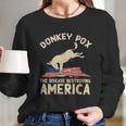 Us Flag Donkey Pox The Disease Destroying America Democratic Women Long Sleeve Tshirt