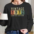 Vintage 1972 50Th Birthday 50 Years Old Gift Men Women Women Long Sleeve Tshirt