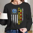 Vintage American Flag Proud Us Seabee Vietnam Veteran Dad Gift Graphic Design Printed Casual Daily Basic Women Long Sleeve Tshirt