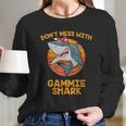 Vintage Dont Mess With Grandma Shark Gammie Gifts Women Long Sleeve Tshirt