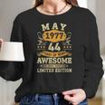 Vintage May 1977 44Th Birthday Men Women 44 Years Old Women Long Sleeve Tshirt