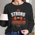 Weight Lifting Joshua 1 9 Christian Design Women Long Sleeve Tshirt