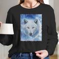 Wolf Wildlife Animal Moon Howl Nature Wolfpack Women Long Sleeve Tshirt