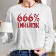 666 Drunk Satanism Women Long Sleeve Tshirt