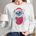 Baby Stitch In Christmas Stocking Women Long Sleeve Tshirt