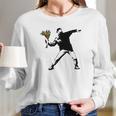 Banksy - Rage Flower Thrower Women Long Sleeve Tshirt