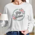 Big Sister With Flower Circle Infant Creeper Women Long Sleeve Tshirt