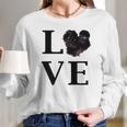 Black Silkie Chicken Love Pet Owner Women Long Sleeve Tshirt