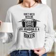 Brisco Brands Dont Mess With Me Grandma Is A Biker Newborn Baby Boy Girl Romper Women Long Sleeve Tshirt